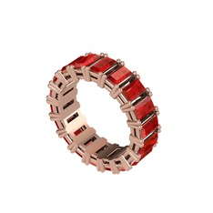 Garnet 14 ayar rose altın yüzük