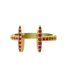Rodolit garnet 8 ayar altın yüzük