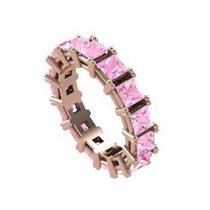 Pembe kuvars 14 ayar rose altın yüzük