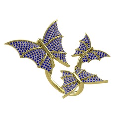 Lab safir 14 ayar altın yüzük