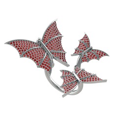 Garnet 925 ayar gümüş yüzük