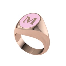 18 ayar rose altın yüzük (Pembe mineli)
