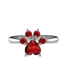 Garnet 925 ayar gümüş yüzük