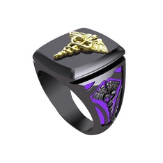 8 ayar altın yüzük (Menekşe mineli)