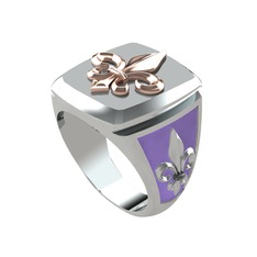 14 ayar rose altın yüzük (Menekşe mineli)