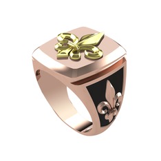 8 ayar altın yüzük (Siyah mineli)