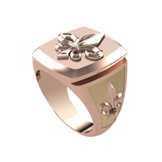 14 ayar rose altın yüzük (Ekru mineli)