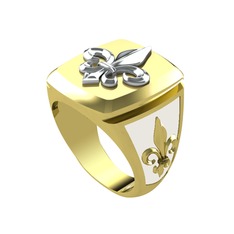 14 ayar beyaz altın yüzük (Beyaz mineli)