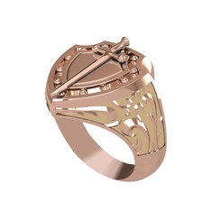 8 ayar rose altın yüzük (Ekru mineli)