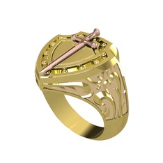 8 ayar rose altın yüzük (Ekru mineli)