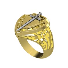 925 ayar gümüş yüzük (Sarı mineli)