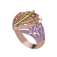 18 ayar altın yüzük (Menekşe mineli)