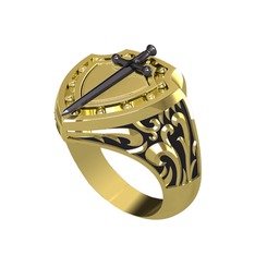 925 ayar siyah rodyum kaplama gümüş yüzük (Siyah mineli)