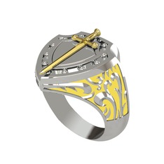 18 ayar altın yüzük (Sarı mineli)