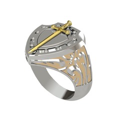 8 ayar altın yüzük (Ekru mineli)