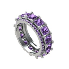 Arwen Tamtur Yüzük - Ametist 8 ayar beyaz altın yüzük #10w8id7
