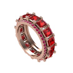 Arwen Tamtur Yüzük - Garnet ve rodolit garnet 18 ayar rose altın yüzük #136egy