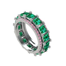 Arwen Tamtur Yüzük - Yeşil kuvars ve pembe kuvars 925 ayar gümüş yüzük #1fvh1un