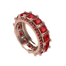 Arwen Tamtur Yüzük - Garnet 14 ayar rose altın yüzük #fi3d36