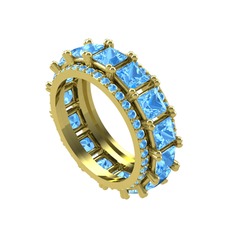 Arwen Tamtur Yüzük - Akuamarin 18 ayar altın yüzük #qwryo1