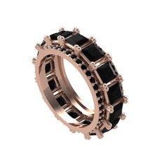 Arwen Tamtur Yüzük - Siyah zirkon 18 ayar rose altın yüzük #ryoqlt