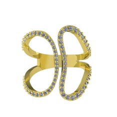 Duo Yüzük - Pırlanta 8 ayar altın yüzük (0.63 karat) #15wydiv