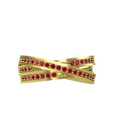 Garnet 8 ayar altın yüzük