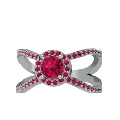 Aero Yüzük - Rodolit garnet 925 ayar gümüş yüzük #klrfg9