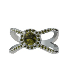 Aero Yüzük - Peridot 925 ayar gümüş yüzük #okudz3