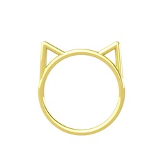 Pisica Kedi Yüzük - 925 ayar altın kaplama gümüş yüzük #1fgt29i