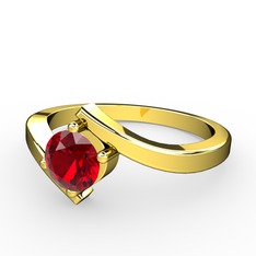 Garnet 8 ayar altın yüzük