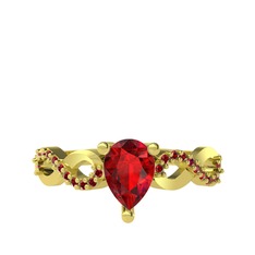 Garnet 14 ayar altın yüzük