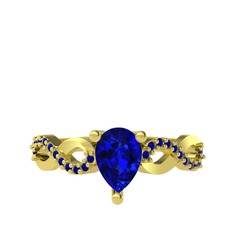 Fern Sonsuzluk Yüzük - Lab safir 14 ayar altın yüzük #jj9or3