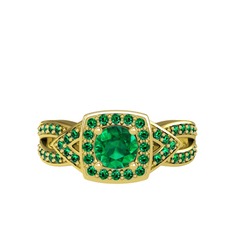 Aurora Yüzük - Yeşil kuvars 8 ayar altın yüzük #einrw4