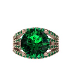 Amira Yüzük - Yeşil kuvars 8 ayar rose altın yüzük #18b3z1p