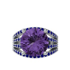 Amira Yüzük - Ametist ve lab safir 925 ayar gümüş yüzük #1dnr669