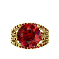 Amira Yüzük - Garnet 18 ayar altın yüzük #1j836xl