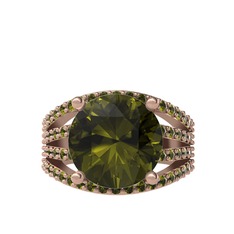 Amira Yüzük - Peridot 14 ayar rose altın yüzük #1lyt4xs