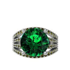 Amira Yüzük - Yeşil kuvars ve peridot 925 ayar gümüş yüzük #1ymgvuz