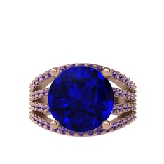 Amira Yüzük - Lab safir ve ametist 14 ayar rose altın yüzük #sty9c3