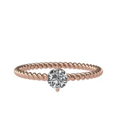Swarovski 8 ayar rose altın yüzük