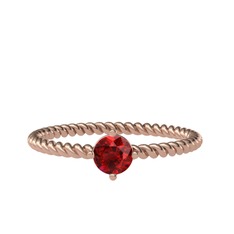 Garnet 8 ayar rose altın yüzük