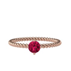 Rodolit garnet 925 ayar rose altın kaplama gümüş yüzük