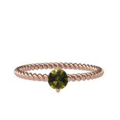 Peridot 8 ayar rose altın yüzük