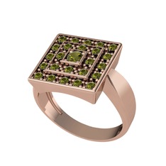 Daria Yüzük - Peridot 8 ayar rose altın yüzük #1h7b2pz