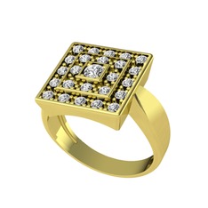 Daria Yüzük - Beyaz zirkon 8 ayar altın yüzük #1lmttdx