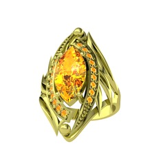 Euthalia Yüzük - Sitrin 18 ayar altın yüzük #6ph31u