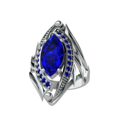 Euthalia Yüzük - Lab safir 925 ayar gümüş yüzük #k58vux