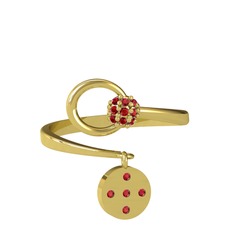 Garnet 18 ayar altın yüzük