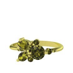 Binx Yüzük - Peridot 8 ayar altın yüzük #1xbyxaw